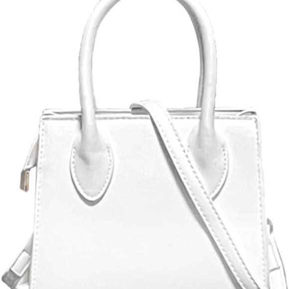 Small Faux Leather Crossbody Tote for Women Compact Mini Handbag - Picture 1 of 5